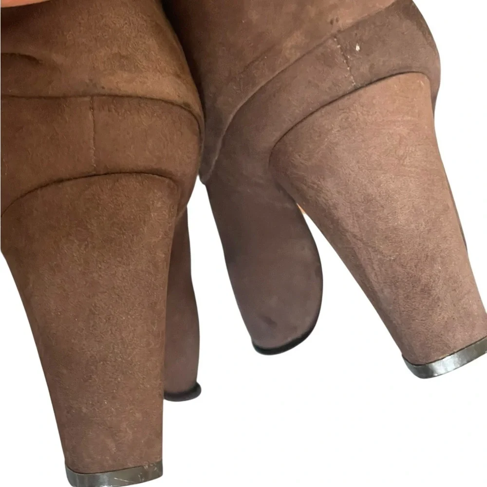 Kate Spade Chocolate Suede Heeled Booties size 9.5M
